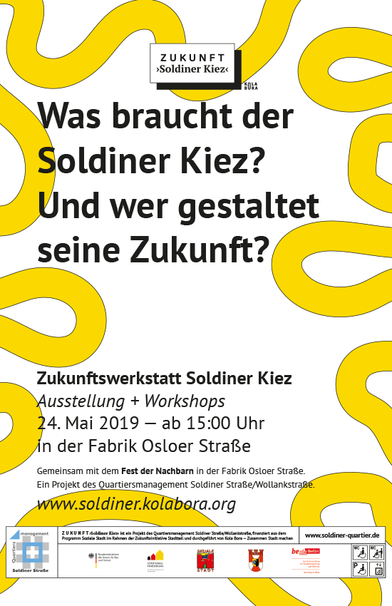 Poster zur Ausstellung Zukunftswerkstatt Zukunft Soldiner Kiez